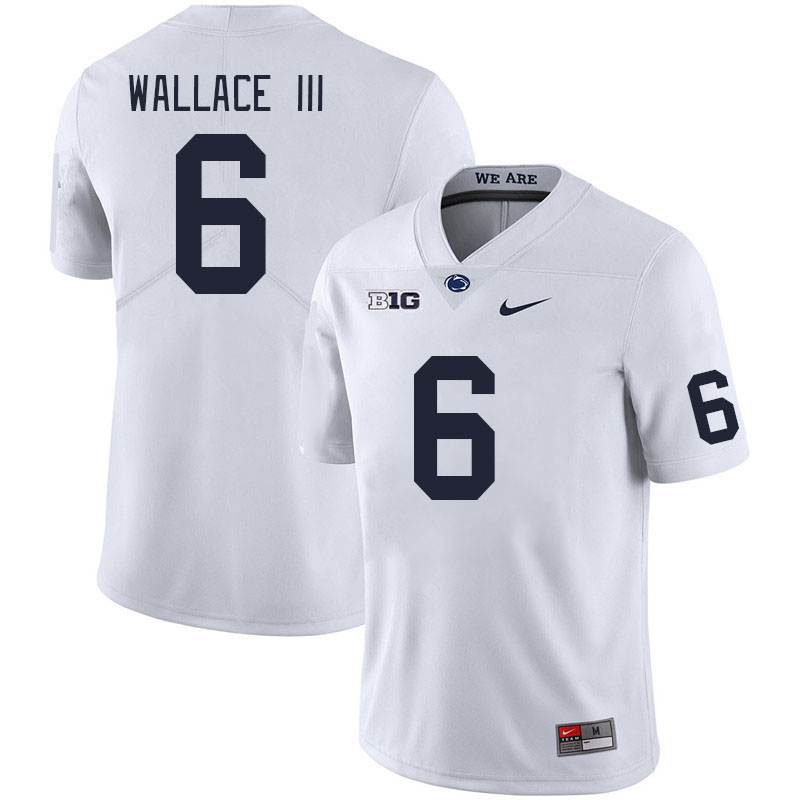 Men #6 Harrison Wallace III Penn State Nittany Lions College Football Jerseys Stitched Sale-White - Click Image to Close